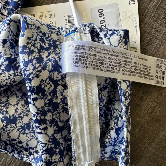 Zara Women's Cropped Sleeveless V-Neck Floral Top. NWT - Picture 6 of 7